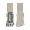 Meias de Yoga com Dedos Separados para Mulheres, Dedos Divididos, Antiodor, Silicone Antiderrapante, Silenciosas, para Pilates Fitness Indoor, Meias de Cano Médio com Cinco Dedos