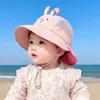 Chapéu de Sol para Bebê para Primavera e Verão, Chapéu de Pescador com Proteção Solar para Bebês com Aba Larga, Estilo Fino, Removível, Chapéu de Sol Infantil Unissex