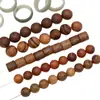 Sandália de Contas de Madeira Estilo Chinês Madeira de Sândalo Madeira Asa de Frango Contas Redondas Contas de Madeira Contas Cilindricas Contas Soltas Material para Pulseira Colar Joias DIY