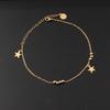 Anklets de moda de luxo leve europeus e americanos, simples, de aço inoxidável, para garotas douradas, de titânio, fabricantes, atacado no local