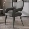 Mesa de Jantar e Cadeiras Confortáveis para Casa de Luxo Simples Italiano Nórdico Hotel Restaurante Cadeira de Jantar para Lazer Negociação Couro Moderno