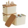 Caja de Almacenamiento Tipo Cajón Caja de Almacenamiento Caja de Almacenamiento para el Hogar con Tapa Caja de Almacenamiento para Snacks, Juguetes, Ropa en la Sala de Estar Caja de Almacenamiento para Mudanza