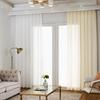 Cortinas Transparentes de Gasa de Color Sólido de Alta Transparencia para Ventanas de Sala de Estar, Dormitorio y Hotel, Cortinas Transparentes de Poliéster Transmitentes a la Luz