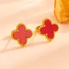 Colgante de Acero Inoxidable Múltiples Flores Pequeñas Doble Cara, Joyería Casual y Compacta, Set de Flores de Cuatro Hojas de Acero de Titanio de Venta Caliente Transfronteriza para Mujeres