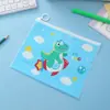 Bolsa com Fichário Panda Desenho Animado Fofo Grande Capacidade Bolsa para Armazenamento de Provas de Estudante Papelaria à Prova d'Água Bolsa para Classificação de Prêmios