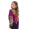 9272 transfronterizo Europa y Estados Unidos Amazon deseo otoño e invierno lentejuelas color degradado chaqueta abrigo suéter para mujer