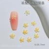 Manicure tridimensional cinco pétalas flor misturada grande e pequeno gelo transparente glitter pequena flor amarela resina cor transparente unha pequena joias atacado