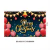 Tela de Fondo Navideño Transfronteriza Personalizada Bandera de Jardín Pareja Cortina de Puerta Pancarta Navideña Bandera de Fiesta para Puerta Decoración