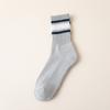 Calcetines de trabajo estilo japonés para chico de ciudad para hombre otoño e invierno tres rayas retro cálidos calcetines de caña media para hombre calcetines de algodón con rizo en la parte inferior