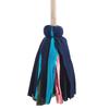 Mopa Redonda de Madera con Palo Largo y Hilo de Algodón, Adecuada para Administración de Propiedades y Limpieza del Hogar, Mopa Limpiadora de Tela de Terciopelo Absorbente, Doble Uso para Limpieza en Seco y Húmedo