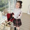 Conjunto de Ropa de Moda y Elegante para Niñas para Primavera y Otoño 2025, Ropa Infantil Nueva de Moda, Conjunto de Tres Piezas con Chaleco de Primavera para Bebé