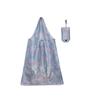 Bolsa de compras plegable en stock creativa bolsa de compras portátil transfronteriza poliéster 190T bolsa de compras de supermercado con estampado al por mayor