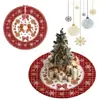 Saia de Árvore de Natal Transfronteiriça Novo Desenho Homem de Gengibre Impressão Digital Decorações de Natal Saia de Árvore Criativa Atacado
