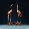 Adornos de Tortuga y Grulla de Cobre Cabeza de Dragón Chino Tortuga y Grulla Adornos Creativos para Decoración del Hogar Regalos de Cumpleaños