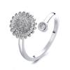 Anillo de dedo índice giratorio con apertura de molino de viento, índice ajustable, moda, personalidad, estilo Ins, anillo de nicho de lujo ligero, moda femenina