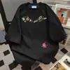 Camiseta de Manga Corta Pesada con Estampado Divertido de Dibujos Animados Shin-Chan Verano 2025 Nuevo Casual Holgado Chic