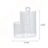 Caja de hisopos de algodón con tapa de bambú 2 en 1 transfronteriza, algodón desmaquillante, caja de almacenamiento de doble compartimento con tapa, a prueba de polvo, para algodón de maquillaje y borlas de maquillaje