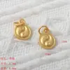 Accesorios para pendientes DIY aleación de zinc chapado en oro cinco vías dios de la fortuna Buda chisme pulsera colgante con cuentas accesorios hechos a mano