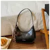 Bolsa de Ombro Feminina Estilo Coreano Nicho Meia-Lua Sob o Braço Nova Moda de Alto Valor Bolsa Meia-Lua Retro para o Dia a Dia Ombro Único Portátil