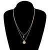Joyería de comercio exterior europea y americana AliExpress, moda de verano, pequeños accesorios transparentes, exquisito collar con colgante de perlas de doble capa para mujer.