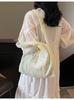 Bolso de Lona de Gran Capacidad Transfronterizo para Mujer Verano 2025 Nuevo Casual Fresco Bolso Tote de Hombro para Estudiantes Universitarios