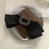 Hebilla cuadrada yyds flash Diamante lazo grande elegante clip para el cabello negro de mujer Tocado coreano Nuevo pasador accesorios para el cabello