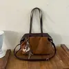 Elegante bolso tote estilo coreano para mujer, nuevo modelo 2026, gran capacidad, chic y lujoso, diseño de patchwork, bolso de hombro y bolso de axila