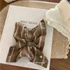 Elástico de Cabelo Listrado Quadrado Estilo Retrô para Mulheres, Corda de Elástico de Cabelo de Alta Qualidade, Elástico para Rabo de Cavalo Alto, Corda de Cabelo, Flor de Cabelo, Acessórios de Cabelo