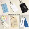 Etiquetas de ropa personalizadas con cordones colgantes, etiquetas colgantes de papel recubierto con estampado dorado, etiquetas de ropa engrosadas con logotipo
