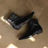 Botas curtas retro britânicas de pele de carneiro, tamanhos 34 a 42, bico fino, salto baixo, elegantes, adequadas para o trabalho e uso profissional, botas de ajuste justo para mulheres, comércio exterior transfronteiriço