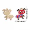 Venta al por mayor transfronteriza de accesorios para joyería DIY: colgantes de esmalte con forma de insecto de dibujos animados, collares hechos a mano, llaveros y dijes pequeños de aleación