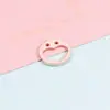 Acero Inoxidable Espejo 12mm Doble Agujero Recorte Corazón Corazón Melocotón Cara Sonriente Colgante Redondo Pulido Fino Accesorios para Joyería DIY