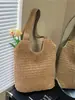 Bolso Tejido de Paja Estilo Nuevo para Vacaciones 2026, Bolso de Hombro Único, Bolso Tote Nuevo, Bolso Tejido a Mano Casual de Gran Capacidad