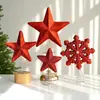Estrella decorativa para la punta del árbol color champán, estrella explosiva de espuma, decoración navideña con purpurina, adorno navideño, decoración de mesa navideña
