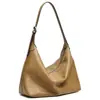 Colección Otoño 2026: Bolso Hobo Clásico Hecho de Cuero de Curtición Vegetal, Gran Capacidad, Bolso de Hombro, Bolso Cruzado, Bolso de Axila, Bolso de Cuero Genuino para Mujer