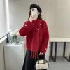 Conjunto de dos piezas de bufanda elegante y versátil y cárdigan de punto, nuevo estilo transfronterizo otoño e invierno, abrigo suéter de estilo suave de alta calidad para mujer