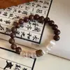 Jingxing Original Estilo Chino Nuevo Estilo Chino Sándalo Dorado Ojo de Gato Pulsera Pulseras para Hombres y Mujeres Pareja Círculo Único Accesorios Cuentas de Madera