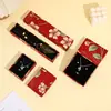 Caja de joyería estilo chino, caja de regalo rectangular para horquillas, caja de joyería cuadrada de tapa y base, caja de regalo para pulseras y anillos al por mayor