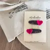 Novo Conjunto de Presilhas de Cabelo Infantis Florais em Forma de Coração Gota d'Água Presilha Lateral Presilha para Franja