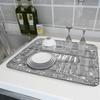 Tapete de Encimera Retro Transfronterizo de Tierra de Diatomeas Encimera de Cocina Absorbente Drenante Tapete Lavabo Salpicaduras Tapete Lavable Aislamiento Térmico
