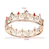 Moda Barroca Liga de Metal Cristal Coroa Completa para Homens Festa de Aniversário Baile Headwear Coroa Masculina
