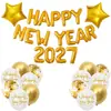 Amazon Cross-Border Balão Set Ano Novo Preto e Dourado 16 polegadas Letras de Ano Novo Decoração de Festa Suprimentos para Fotos Balões