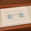 Pendientes de Flor de Diamantes de Colores Dopamina, Pendientes de Botón Femeninos, Perfectos para el Verano, Extremadamente Hermosos, Únicos y Atractivos