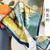 Lenço de seda pequeno quadrado estilo chinês para mulheres, lenço de cabeça para primavera, outono e verão, para combinar com blusas, protetor de pescoço, estilo fino, adequado para mães