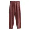 Pantalones Cálidos de Coral de Doble Cara para Mujer, Pantalones tipo Linterna con Puño, Amigables con la Piel, Cálidos, Se Pueden Usar al Aire Libre o como Pijama en Casa, Ventas Directas de Fábrica