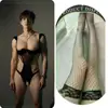 Lencería Sexy para Hombres, Body con Aro de Acero, No Necesita Quitarse, Sin Entrepierna, Transparente, Encaje Rojo y Negro, Atuendo Sexy de Travesti para Coquetear