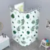 Conjunto de Cortina de Chuveiro para Banheiro Sem Furo Curva Tecido Banho Vaso Sanitário Espessada Cortina de Porta Cortina Divisória Cortina de Chuveiro Atacado