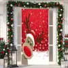 Cubierta de Puerta de Tela Elástica Cubierta de Puerta de Navidad Alegre Transfronteriza Tapiz Fondo de Tela de Regalo de Papá Noel para Fiesta Festiva