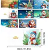 Tarjetas de Felicitación Navideñas Populares Transfronterizas Multiserie Hechas a Mano con Diamantes Juego de 9 Piezas con Sobres Pegatina de Diamante Dibujos Animados Juego de 6 Piezas