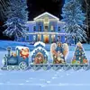 Nuevo letrero de suelo navideño con diseño de cachorro Grinch, letrero impermeable para césped de fiesta al aire libre, jardín